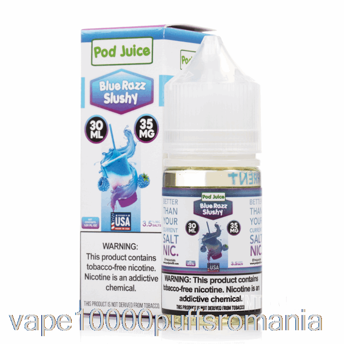 Vape Romania Blue Razz Slushy - Suc De Păstăi - 30ml 10mg